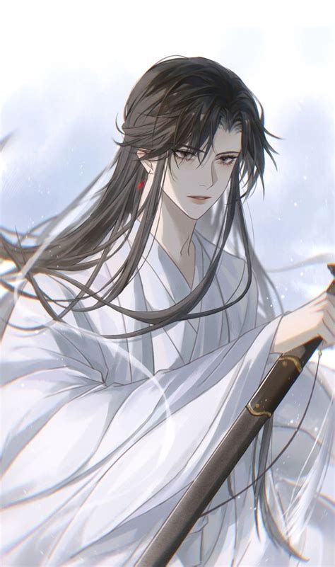 Qiang Jin Jiu Fantasy Art Men Anime Toon Anime Boy Long Hair