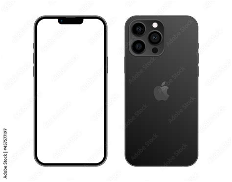 iphone mockup vector in black color with white screen. smartphone mockup Stock Vector | Adobe Stock