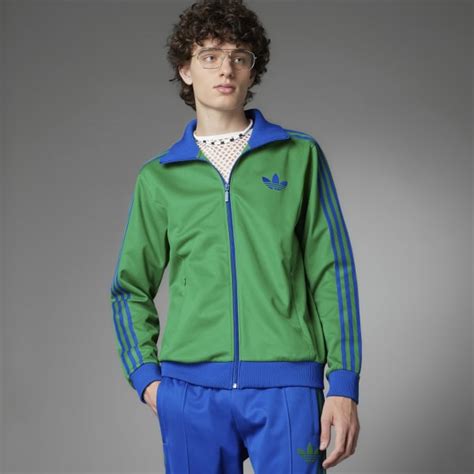 Adidas Adicolor 70s Striped Track Top Green Adidas Belgium