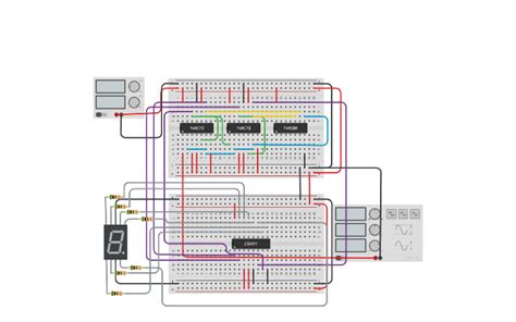 Circuit Design Contador Com Decodificador De 7 Segmentos Tinkercad