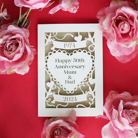 Golden Wedding Cards Etsy Uk