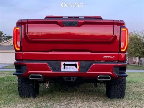 2019 Gmc Sierra 1500 Wheel Offset Aggressive 1 Outside Fender Stock 653191 Custom Offsets