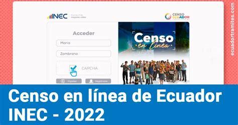 INEC Censo en línea 2022 censoenlinea censoecuador gob ec