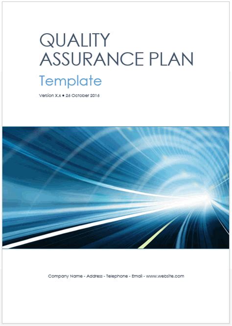 Quality Assurance Plan Templates Ms Word 7 X Excels Software Development Templates Forms