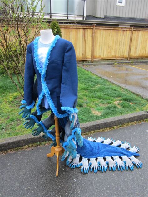 Upcyled Caterpillar Tailcoat Repurposed Blazer And Work Gloves