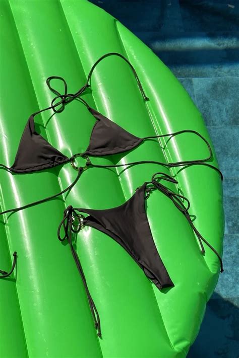 Antrasit Halka Detay İpli Bikini ATE Eyyo