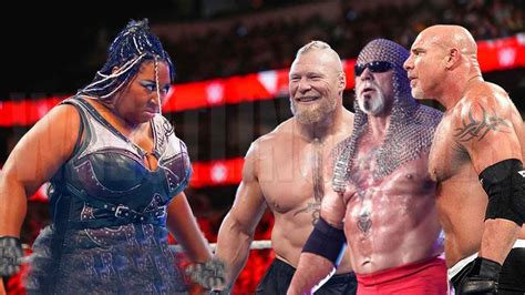 Kharma Vs Scott Steiner Goldberg Brock Lesnar Handicap Match Wrestling