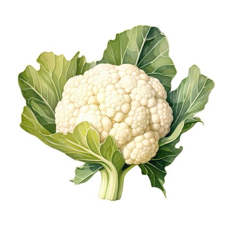 Premium Ai Image A Cauliflower With Leaves