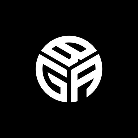 bga letter logo design  black background bga creative initials