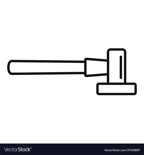 Blacksmith Hammer Icon Outline Style Royalty Free Vector