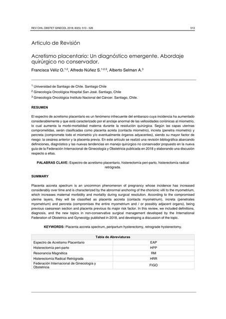 Acretismo placentario Un diagnóstico emergente Abo Medicina y