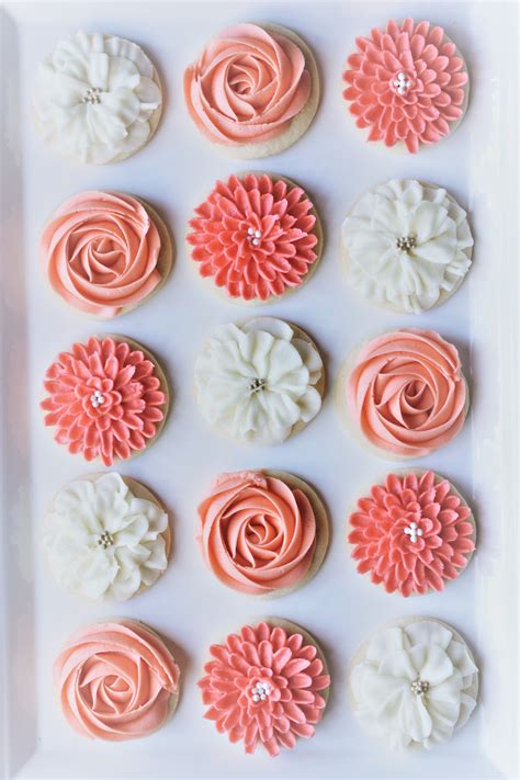 Flower Sugar Cookies Iced Sugar Cookies Flower Cupcakes Royal Icing