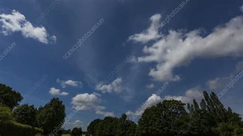 Timelapse Of Cumulus Humilis Clouds In Summer Stock Video Clip K