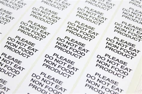 Please Do Not Eat Non Food Product Warningsafety Labels 65 Etsy