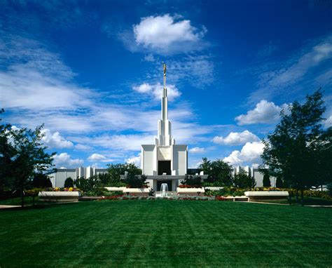 Denver Colorado Temple At Night