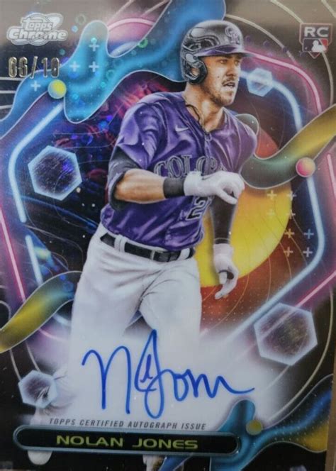 Nolan Jones Topps Cosmic Chrome Autographs Black Eclipse