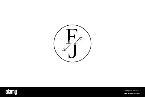 Letters Fj Logo Design With Negative Space Effect For Illustration Use