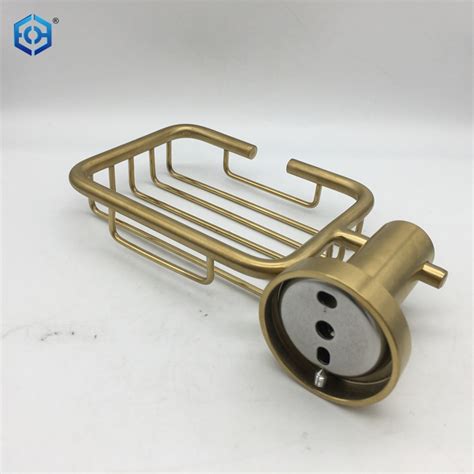 Golden Stainless Steel Wall Mounted Draining Soap Dish Soap Basket