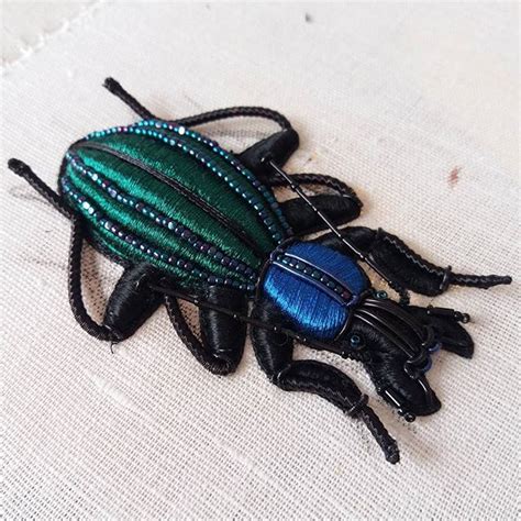 Submarina707 Beetle Goldworkembroidery Goldenbroidery Emroidery