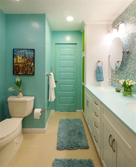 Colorful and Modern Bathroom - Contemporary - Bathroom - dc metro - by Olamar Interiors