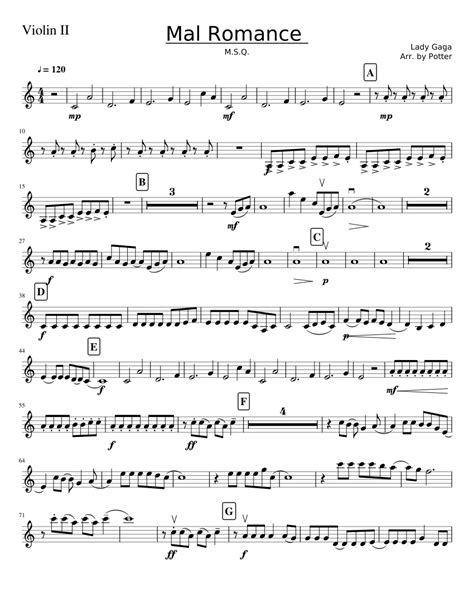 Bad Romance Violin Ii Sheet Music For Violin Solo