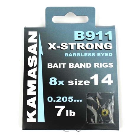 Nufish Match Coarse Kamasan B X Strong Barbless Eyed Bait Band