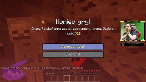 śmierć I Reakcja Isamu Koniec 1 Sezonu Serii Minecraft Hardcore