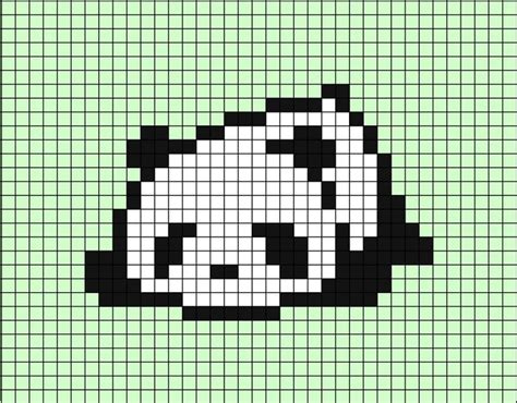 Panda Lying Down Pixel Art Pixel Art Pixel Art Pattern Pixel Drawing