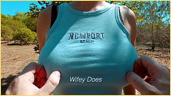 POV Public Exhibitionist Wife Getiing Her TITS Touched In Public XNXX