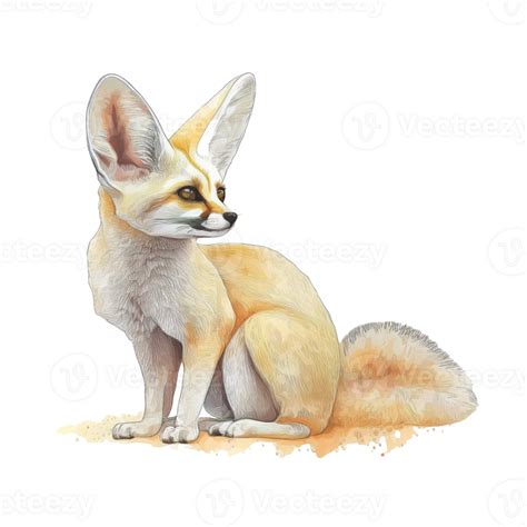 Fennec Fox Watercolor Illustration 23954581 Png