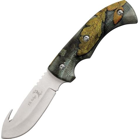 Elk Ridge 274fc Guthook Hunter Fixed Blade Knife With Fall Camo Finish