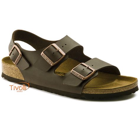 Sandália Birkenstock Milano Dark Brown Leather Couro