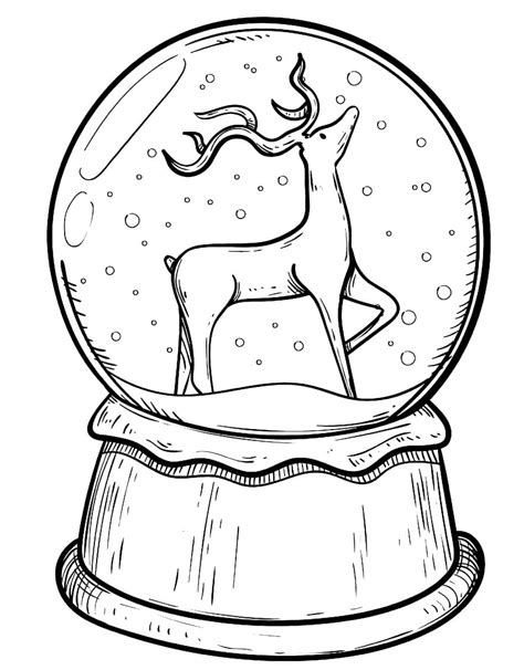 Snowglobe Coloring Pages