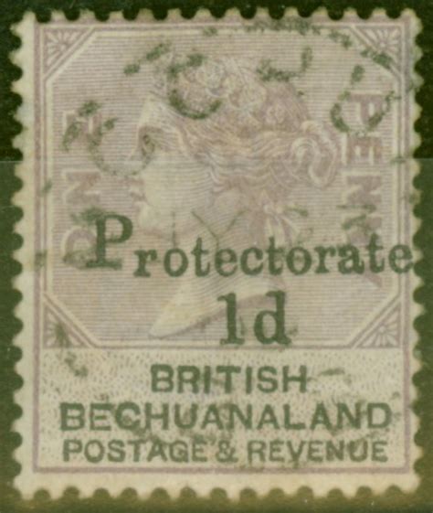 Bechuanaland 1888 1d On 1d Lilac And Black Sg41 Fine Used