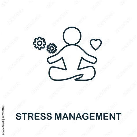 Stress Management icon. Line element from company management collection ...