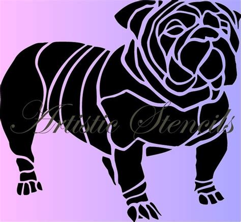 Bulldog Stencil 10 X 10