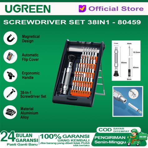 Promo Obeng Set Obeng Service 38IN1 Magnetic UGREEN Obeng Repair Tools