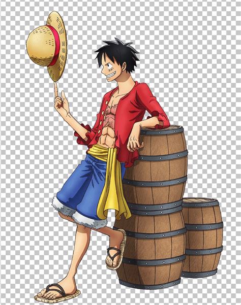 Luffy Anime Character Standing PNG Image