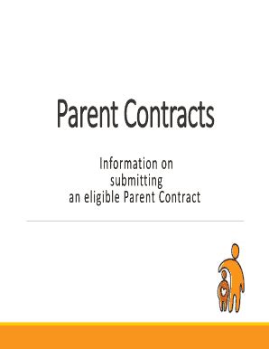 Fillable Online Parent Transportation Contracts Parent Contract