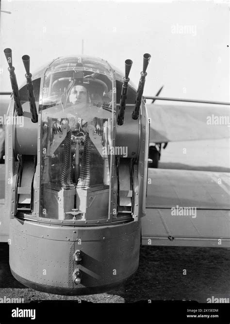 Royal Air Force Bomber Command 1939 1940 An Air Gunner Sits At The