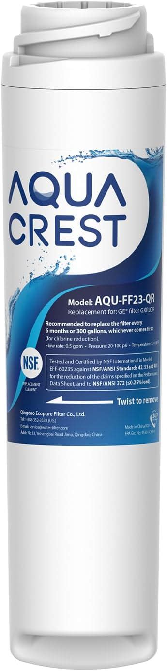 Amazon AQUACREST GXRLQR Undersink Inline Water Filter NSF 42