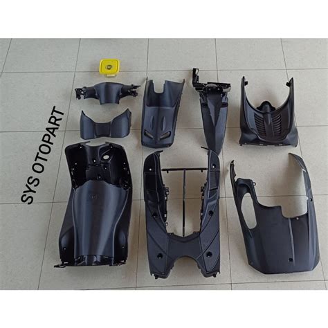 Jual FULLSET PULLSET COVER BODY KASAR HITAM MIO SMILE ORIGINAL YAMAHA