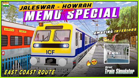 Three Phase ICF MEMU TRAIN Of INDIAN RAILWAYS Jaleswar Howrah