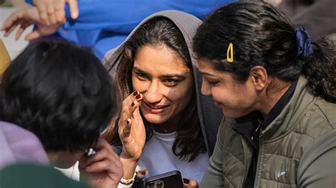 Vinesh Phogat Sakshi Malik And Other Indian Wrestlers Protest Against