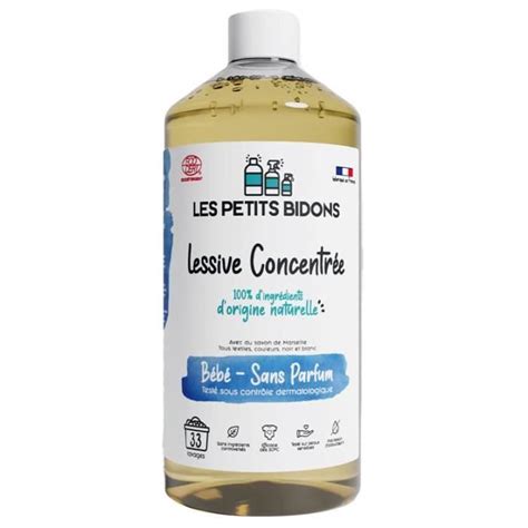 Lessive liquide concentrée sans parfum spéciale Bébé 1L Cdiscount