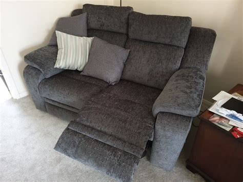 DFS Power Recliner Armchair + 2 seater recliner sofa, nearly new, charcoal grey | in Cambridge ...