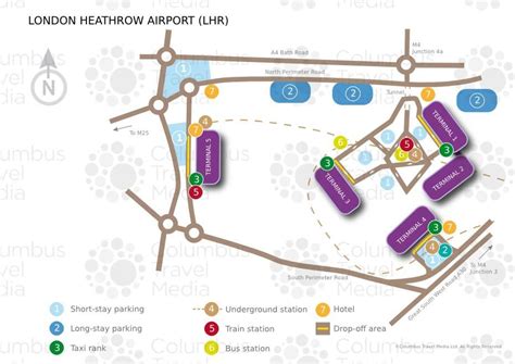 Map of London Heathrow airport & terminal (LHR)