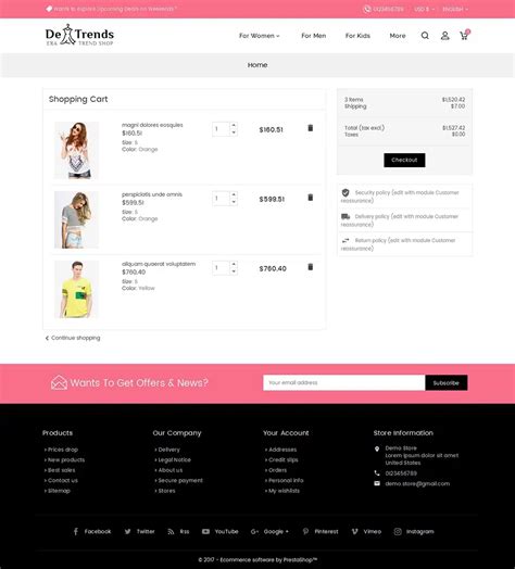 Trends High Fashion And Clothing Store Prestashop Responsive Theme