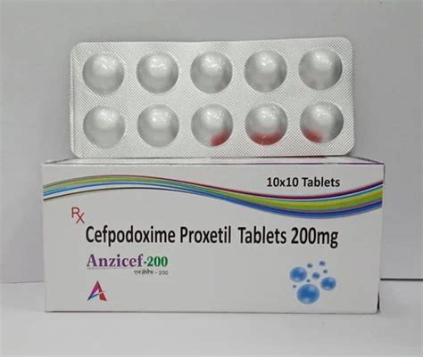 Anzicef 200 Cefpodoxime Proxetil Dispersible Tablet 200mg Packaging