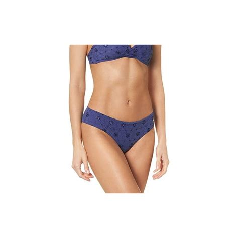 Goldenpoint Bikini Donna Costume Slip Fianco Medio Sangallo Colore Blu